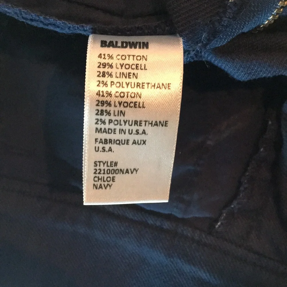 BALDWIN brand HIGH WAIST WIDE LEG NWT NAVY PANTS - Picture 5 of 8